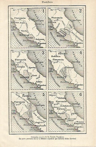 LAMINA ESPASA 15238: Mapa de los Estados Pontificios