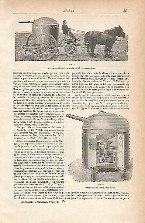 LAMINA ESPASA 15379: Afuste para cañon