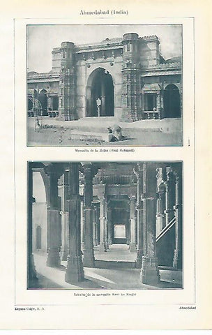 LAMINA ESPASA 15464: Mezquitas de Ahmedabad (India)