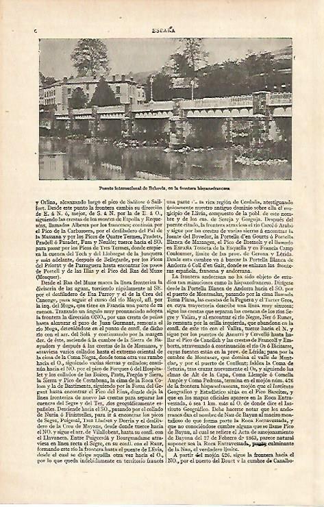 LAMINA ESPASA 15509: Puente internacional de Behovia