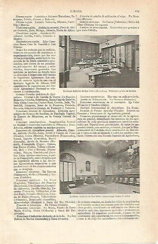 LAMINA ESPASA 15567: Instituto Agricola San Isidro en Barcelona