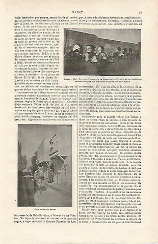 LAMINA ESPASA 15876: Puerta de la Paja o Bab Tebena en Rabat Marruecos