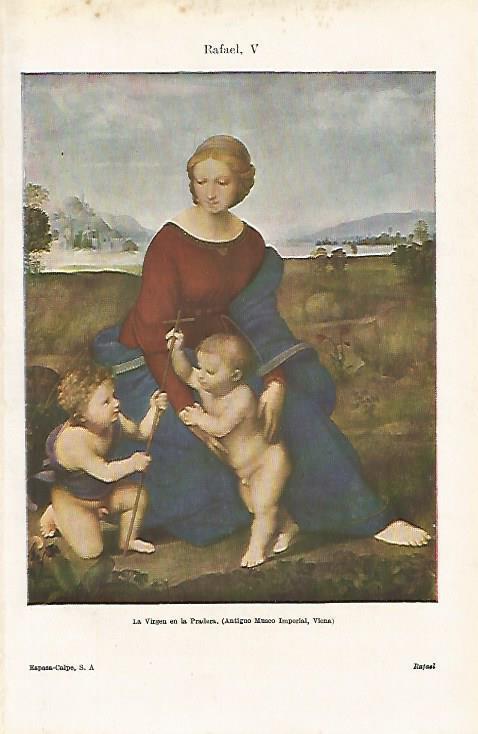 LAMINA ESPASA 15907: La Virgen en la Pradera por Rafael