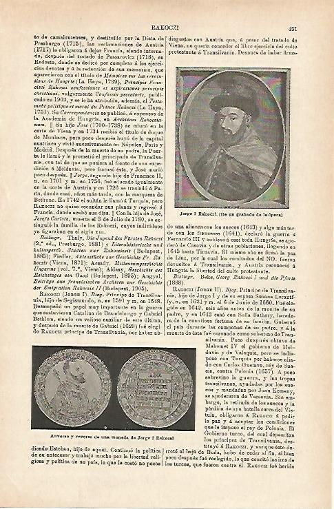 LAMINA ESPASA 15924: Jorge I Rakoczi