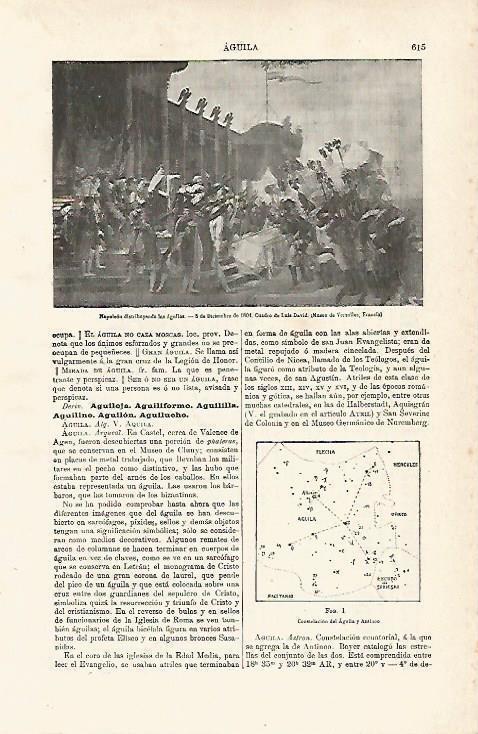 LAMINA ESPASA 15440: Napoleon distribuyendo las aguilas por David