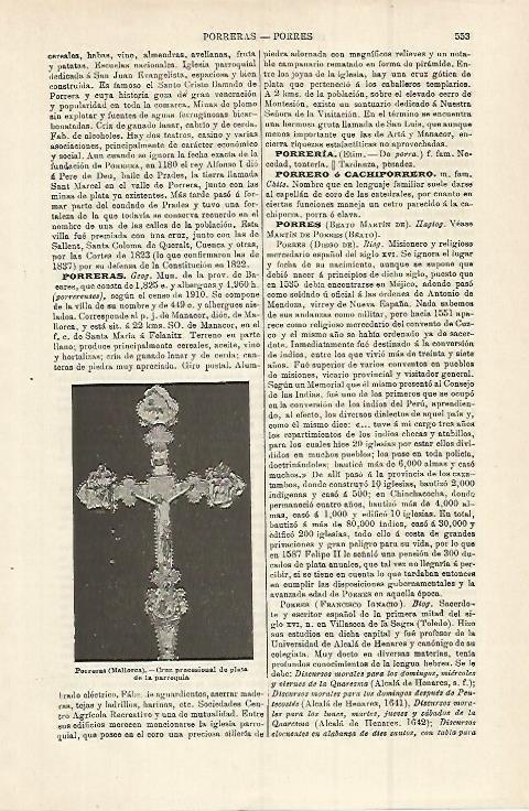 LAMINA ESPASA 15279: Cruz de Porreras Mallorca
