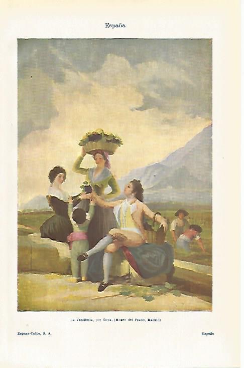 LAMINA ESPASA 15569: La Vendimia por Goya