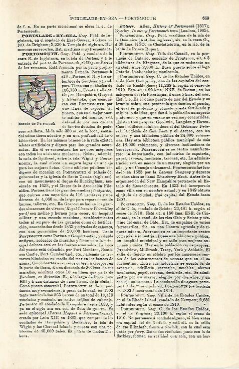 LAMINA ESPASA 15316: Ecudo de Portsmouth Inglaterra