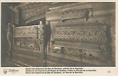 POSTAL A0257: Sepulcro del Duque de Cardona