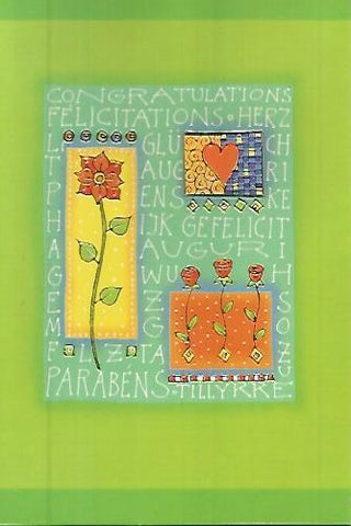 POSTAL A0258: Tarjeta doble de felicitacion