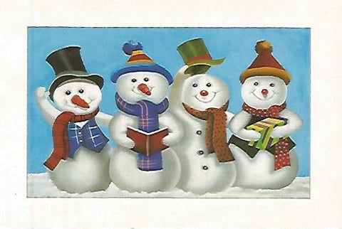 POSTAL A0259: Muñecos de nieve de Carlos Moreno