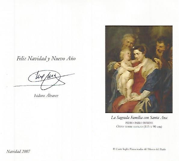 POSTAL A0261 PUBLICITARIA A0261: La Sagrada Familia con Santa Ana. El Corte Ingles