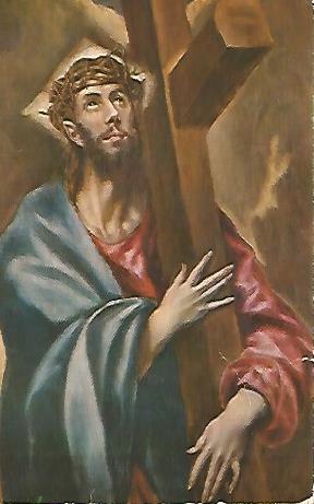 POSTAL A0271: Cristo abrazado a la cruz. Museo del Prado