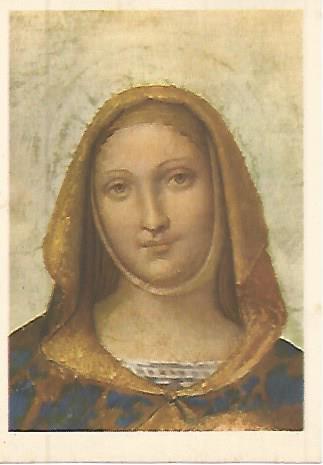 POSTAL A0278:  Cabeza de la Virgen por Luini