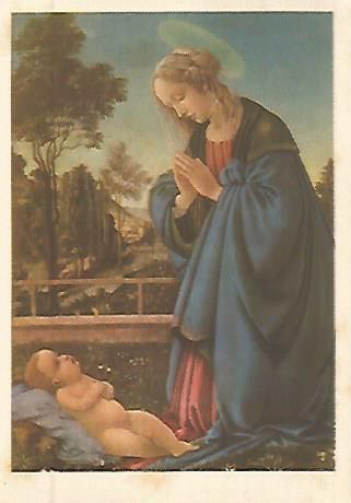POSTAL A0279: La Virgen y el Niño por Fra Filippo Lippi