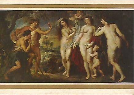 POSTAL A0321: El Juicio de Paris por Rubens