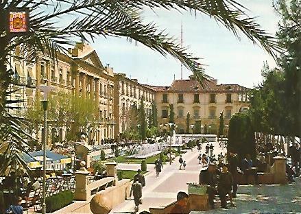 POSTAL A0332: Glorieta de España en Murcia