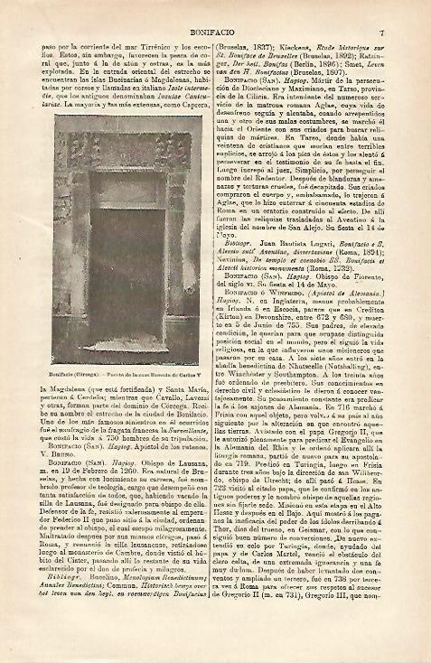 LAMINA ESPASA 25236: Casa de Carlos V en Bonifacio Corcega