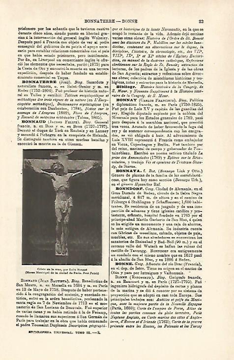 LAMINA ESPASA 25244: Cristo en la cruz por Leon Beonnat