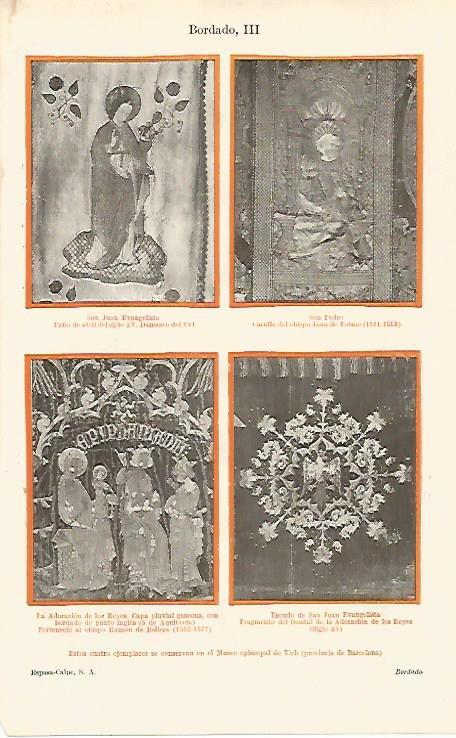 LAMINA ESPASA 25257: Bordados en el Museo Episcopal de Vic