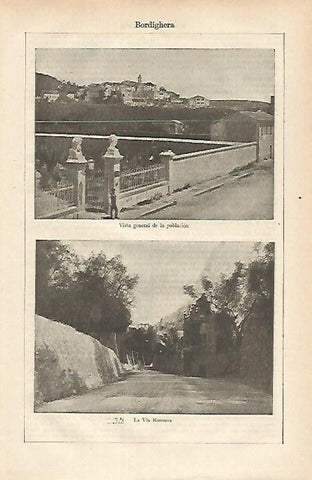 LAMINA ESPASA 25259: Vistas de Bordighera