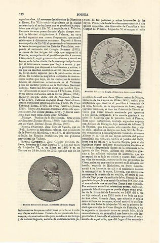 LAMINA ESPASA 25264: Medallon de Lucrecia Borgia