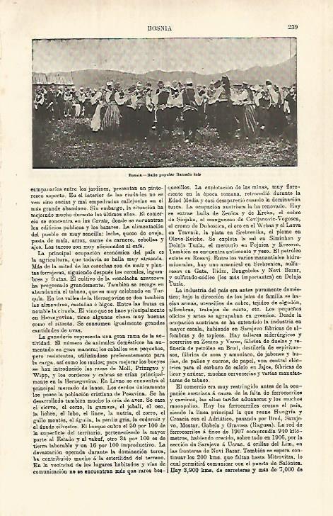 LAMINA ESPASA 25285: Baile popular de Bosnia