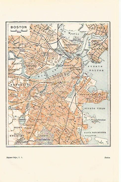 LAMINA ESPASA 25291: Mapa de Boston