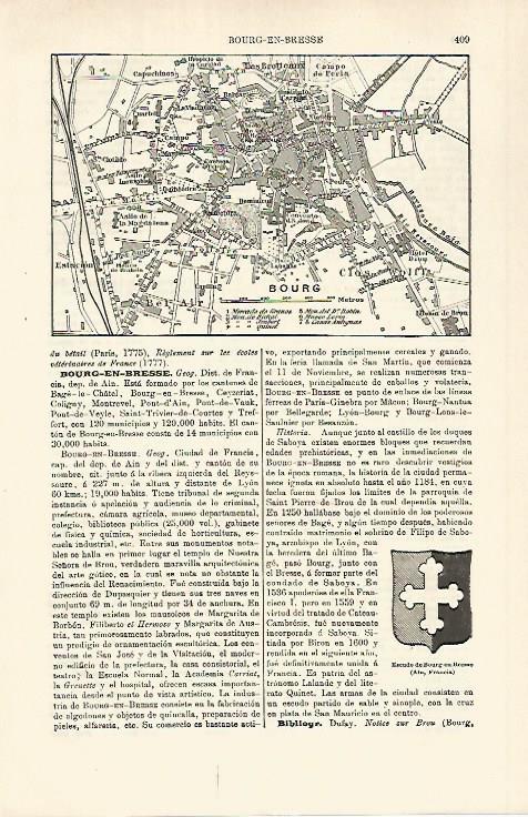 LAMINA ESPASA 25313: Plano de Bourg