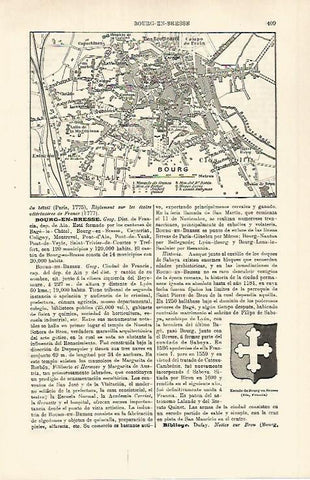 LAMINA ESPASA 25313: Plano de Bourg