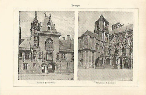 LAMINA ESPASA 25315: Palacio y Catedral de Bourges