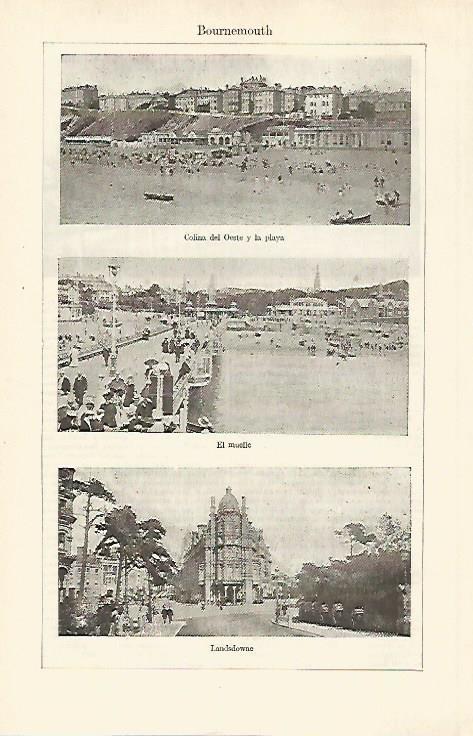 LAMINA ESPASA 25316: Playa y muelle de Bournemouth