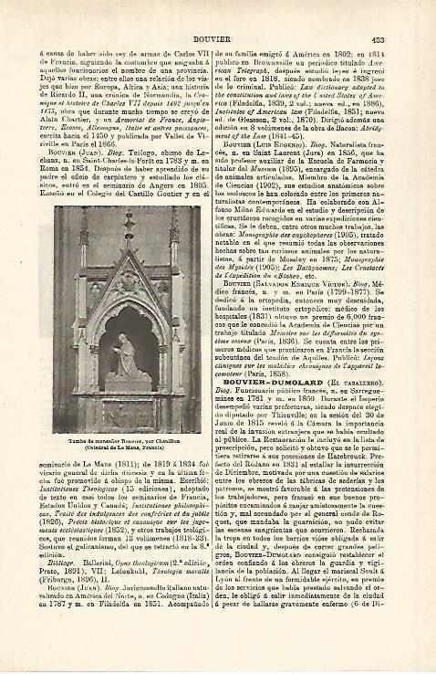LAMINA ESPASA 25319: Tumba de monseñor Bouvier