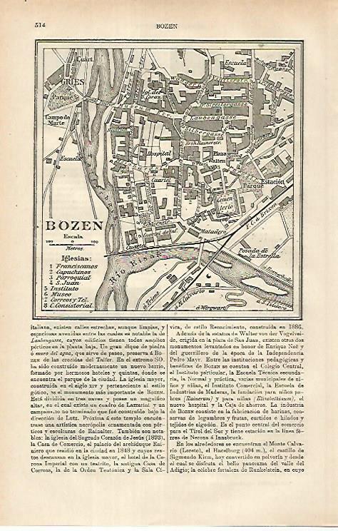 LAMINA ESPASA 25324: Plano de Bozen