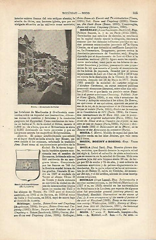 LAMINA ESPASA 25325: Escudo y mercado de Bozen