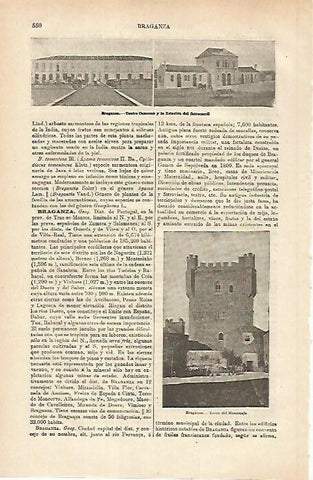 LAMINA ESPASA 25331: Teatro y Estacion de Braganza