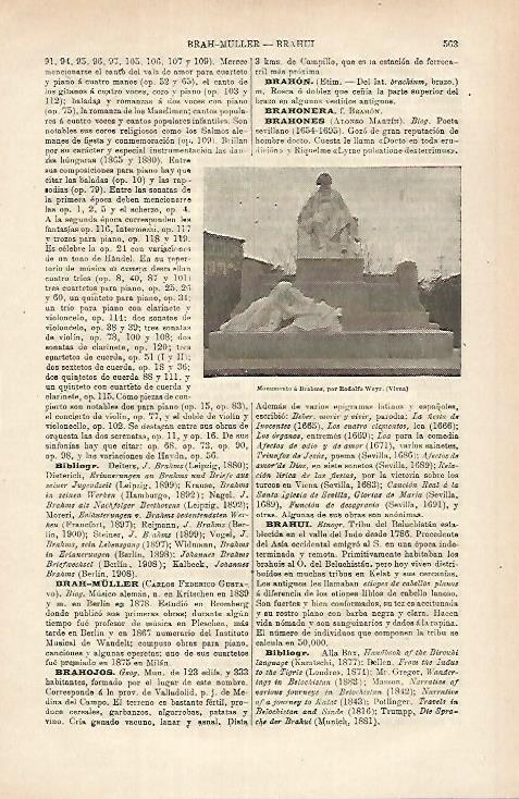 LAMINA ESPASA 25332: Monumento a Brahme en Viena