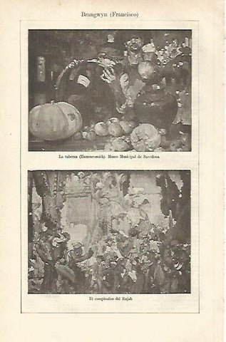 LAMINA ESPASA 25338: La Taberna y El cumpleaños del Rajahpor F. Brangwyn