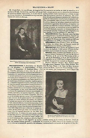 LAMINA ESPASA 25339: Isabel Brant por Van Dyck