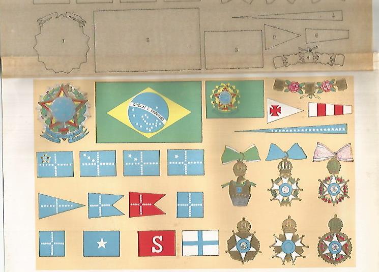 LAMINA ESPASA 25346: Escudo bandera e insignias de Brasil