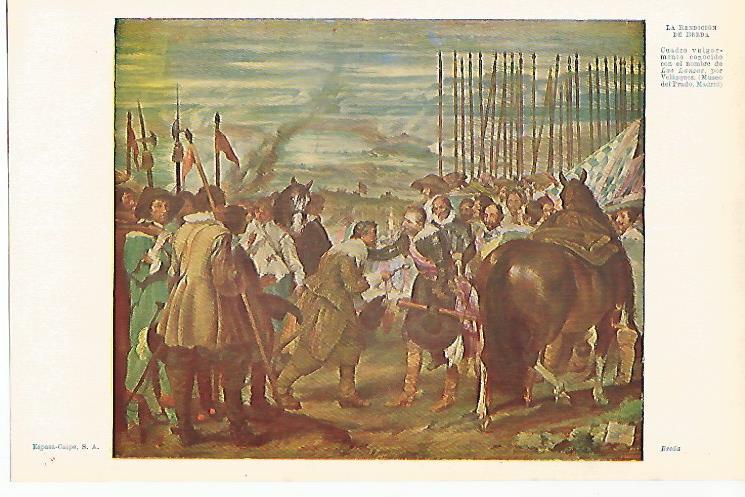LAMINA ESPASA 25354: La rendicion de Breda por Velazquez