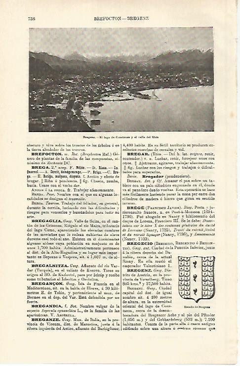 LAMINA ESPASA 25355: Lago de Constanza