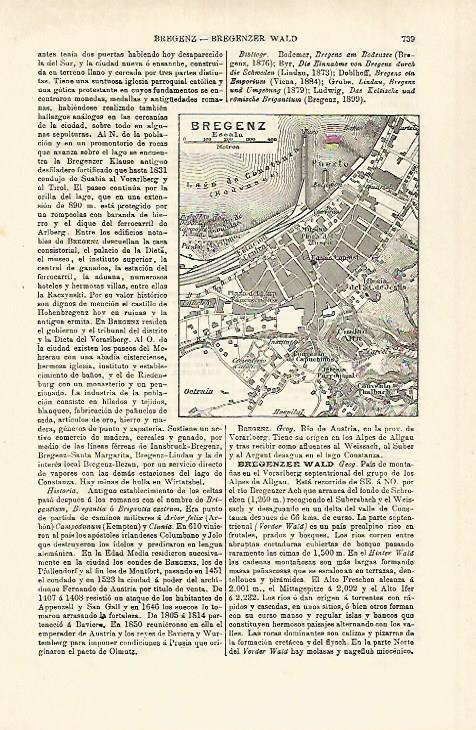 LAMINA ESPASA 25356: Plano de Bregenz