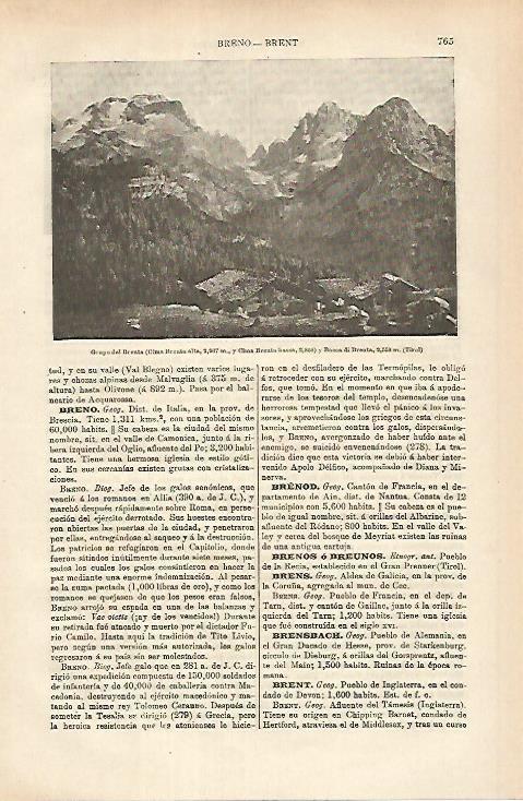 LAMINA ESPASA 25366: Grupo del Brenta en el Tirol