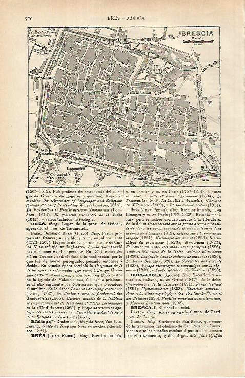 LAMINA ESPASA 25367: Plano de Brescia