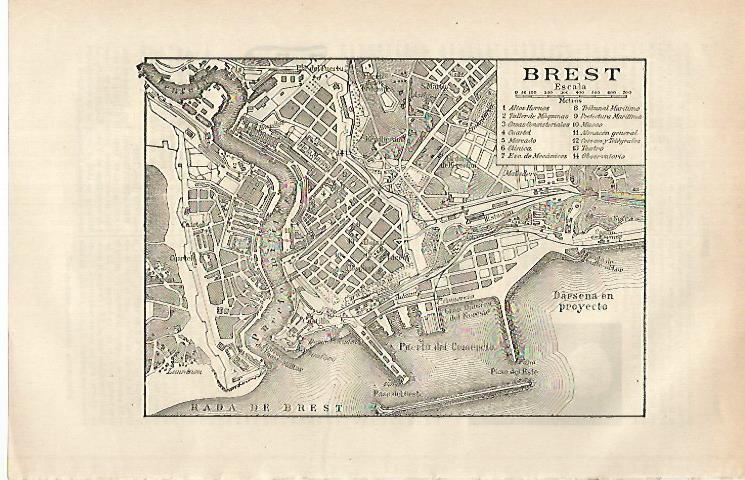 LAMINA ESPASA 25373: Plano de Brest