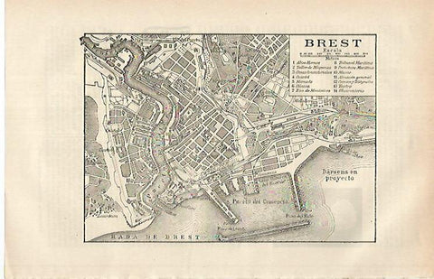 LAMINA ESPASA 25373: Plano de Brest