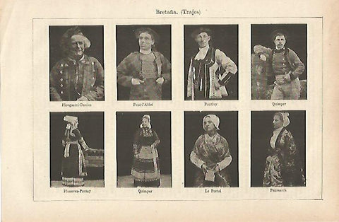 LAMINA ESPASA 25376: Trajes de Bretaña