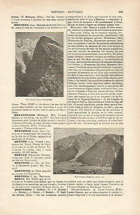 LAMINA ESPASA 25378: Pico del Brevent y el Montblanc