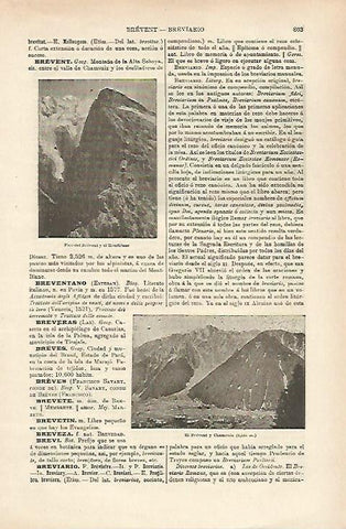 LAMINA ESPASA 25378: Pico del Brevent y el Montblanc